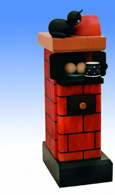 Produktbild von Kachelofen rauchend rot (20cm) Räuchermann von KWO
