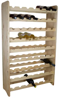 Produktbild von Flaschenregal für 63 Flaschen in natur Weinschrank Weinständer Weinregal bodenstehend stabil auch für Gastronomie