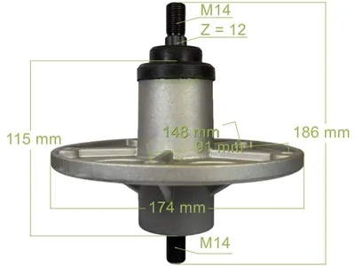 Produktbild von Messerspindel für Murray ELT155420G ELT155420H ELT175460H EYK12460H / 1001194MA