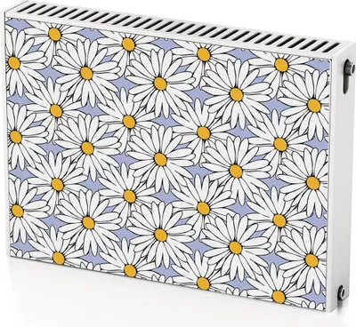 Produktbild von Gänseblümchen – Magnetische Heizkörperabdeckung – 80x60 cm – Magnet Heizkörperabdeckung – 3D Würfel – Heizkörperverkleidung – Magnetische Wandverkleidung – Wetterfest