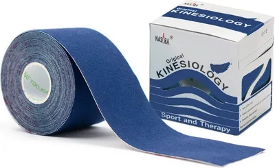 Produktbild von Nasara Kinesiologie Tape 5 cm x 5 m : dunkelblau Farbe: dunkelblau