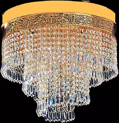 Produktbild von Deckenleuchter Luxus Gold Kronleuchter Deckenlampe Lüster Kristall Art