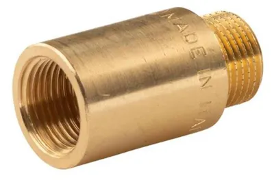 Produktbild von Messing Gewinde-Fitting Hahnverlängerung IG/AG 3/8' (DN 10) Länge 30 mm - schwere Ausführung