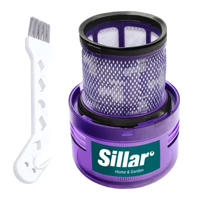 Image de Sillar Kit pour aspirateurs Dyson : 1x Filtre lavable pour Dyson V11, SV14, V15 + 1x Nettoyant | Kit de remplacement régénératif