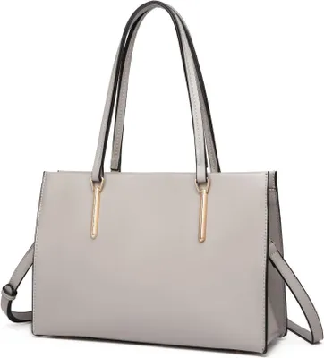Immagine prodotto di Borsa a tracolla grande da donna Borsa a tracolla in Finto cuoio grigio