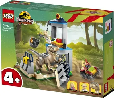 Zdjęcie produktu dla LEGO Jurassic World Ucieczka welociraptora, Zestaw do budowania, 4 lat(a), Plastik, 0 szt., 420 g