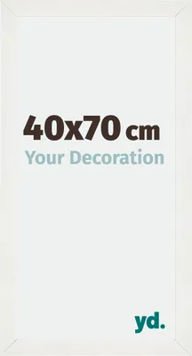 Produktbild von Bilderrahmen, 40x70 cm, Weiß Gemasert, MDF, Mura