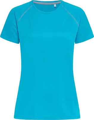 Produktbild von Stedman ST8130 | Damen Active Team Raglan, 100% ACTIVE-DRY° Polyester - Farbe: Hawaii Blue - Größe: XL