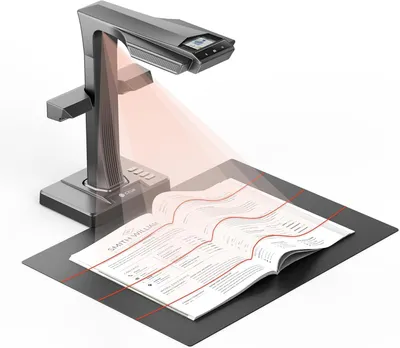 Produktbild von CZUR 16MP Buchscanner Auto-Seiten-Glättung, A3 Scanner mit OCR 180+ Sprache, Dokumentenscanner kontaktloses scan für Archiv Bibliothek Bücher Dokumente