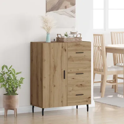 Productafbeelding van vidaXL Dressoir Artisan-Eik, 69,5 x 34 x 90 cm, samengesteld hout en ijzer
