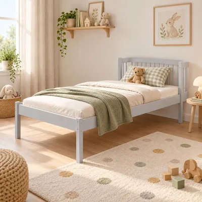 Obrázek produktu pro Dětská postýlka Kids Collective, masivní dřevo, s ochranou proti vypadnutí, borovice, s bočnicemi, včetně roštu, 90x180 cm