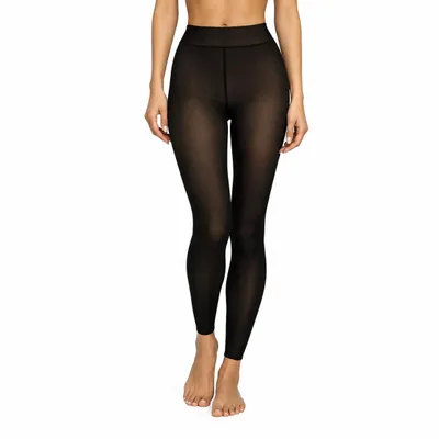 Produktbild von Thermoleggings mit Innenfutter für Damen - wärmende Leggings für Winter S/M