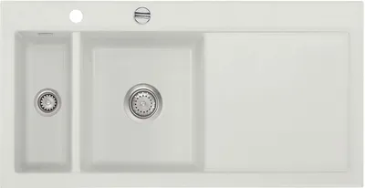 Produktbild von Flächenbündige Spüle MERA 100 F Alu Becken links - Excenterbedienung