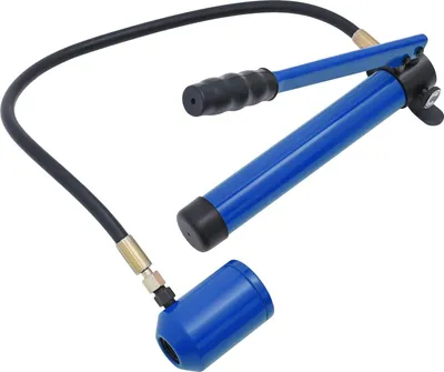 Immagine prodotto di Set di foratura idraulica - Punzonatrice idraulica manuale - 6 matrici - 80 kN - Campo di foratura 22,5-61,5 mm - Corsa 25 mm - Acciaio 45# - Blu