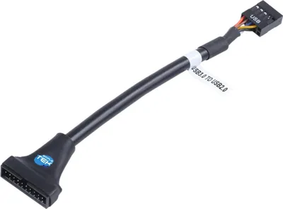 Immagine prodotto di InLine® 33449I Cavo adattatore da USB 2.0 a 3.0 interno, da scheda madre USB 2.0 a USB 3.0 interno, 0,15 m