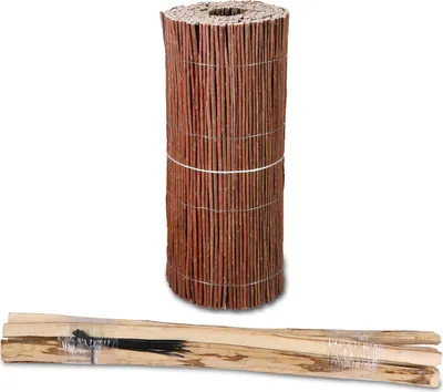 Produktbild von Roll- Steckzaun 40cm Beeteinfassung Weidenmatte 3m inkl. Steckpfosten