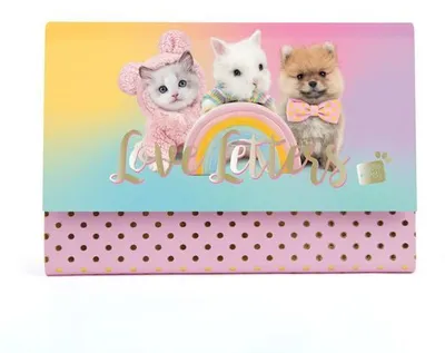 Image de Set de papier à lettres Studio Pets - adorables animaux, rose, 24 feuilles