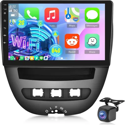 Imagen del producto de Radio para coche - Sistema multimedia para automóvil - Estéreo para coche - Audio para automóvil - Sistema operativo Android 13 - Pantalla táctil de 10,1 pulgadas