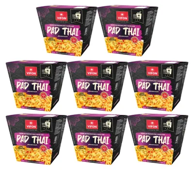Produktbild von VIFON Pad Thai Instant Nudel Gericht 8x 85g - Hühnergeschmack leicht pikant