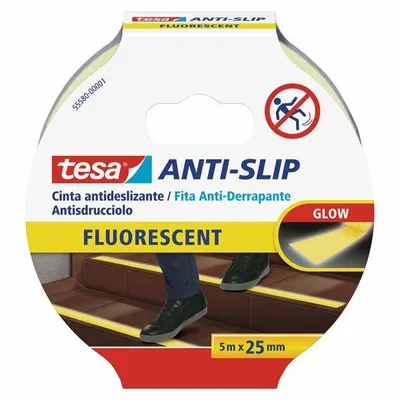 Obrázok produktu pre Protišmyková páska Tesa 5 m x 25 mm fluorescenčná žltá