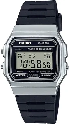 Produktbild von Uni-Uhr Casio F-91 BIO RESIN STRAP - SILVER (Ø 35 mm)