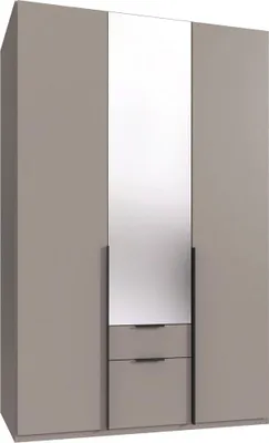 Produktbild von Drehtürenschrank Mugano Kleiderschrank Ausführung wählbarSaharagrau matt