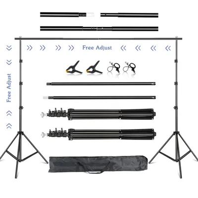 Obrázok produktu pre Stojan na pozadie, nastaviteľná výška 79 cm - 260 cm, nosnosť 4 kg,  flexibilný, 2,6x3M