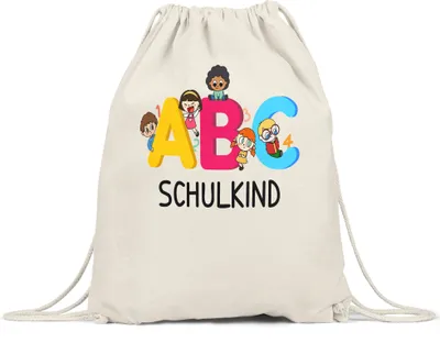 Produktbild von ABC Schulkind Turnbeutel Gymsack Einschulungsgeschenk 1. Klasse Grundschule Geschenkidee