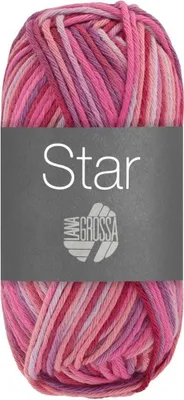 Produktbild von Lana Grossa - Star Print 0367 altrosa pink fliederlila indischrot