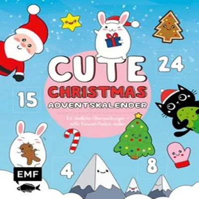 Image de Mon livre de calendrier de l'avent kawaii : Cute Christmas