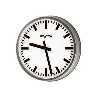 Produktbild von Peweta Funk-Wanduhr, Ballwurfsicher, Zifferblatt DIN-Balken