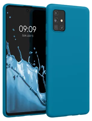 Produktbild von kwmobile Handyhülle für Samsung Galaxy A51 Hülle - TPU Case - Kabelloses Laden - Schutzhülle Cover in Karibikblau
