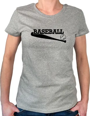 Produktbild von Huuraa Damen T-Shirt Baseball Baseballschläger S Sport Grey  Baumwolle Fairtrade Damenshirt Geschenkidee