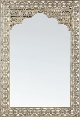 BELIANI Nástenné zrkadlo zlaté kovové 60 x 90 cm ozdobný rám dekoratívny doplnok marocký štýl