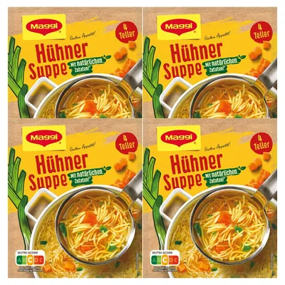 Image de Maggi Bon Appétit Soupe de Poulet aux Ingrédients Naturels 60g Pack de 4