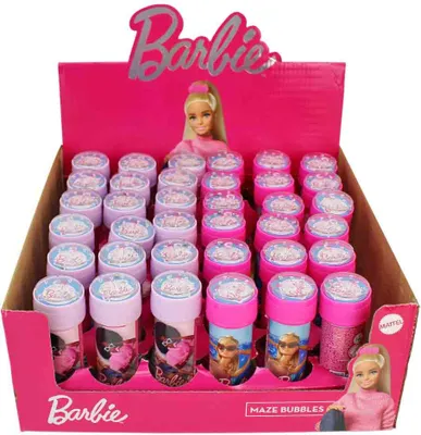 Produktbild von Display mit 36 Flaschen Barbie Seifenblasen - 60 ml