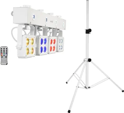 Produktbild von EUROLITE Set LED KLS-180 weiß + BS-2 EU Boxenhochständer weiß (20000726)