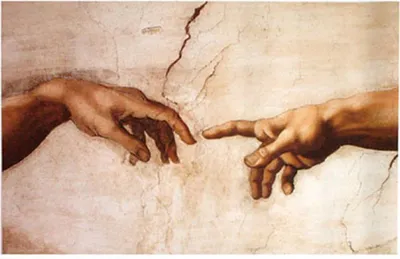Obrázek produktu pro Michelangelo Creation Hands Poster Mini-Poster Print