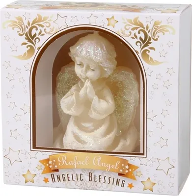 Productafbeelding van Kerstkaars "Engelenzegening", beige kleur