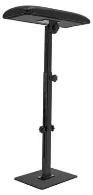 Immagine prodotto di Bracciolo per tatuaggi - Supporto regolabile per braccia - Altezza 56–88 cm - Struttura in alluminio portatile - Poggiabraccia imbottiti per studio - Giallo