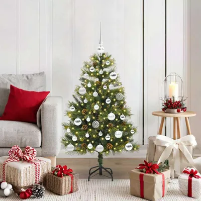 Immagine prodotto di Maison Exclusive - Albero di Natale artificiale pieghevole con pigne, altezza 120 cm