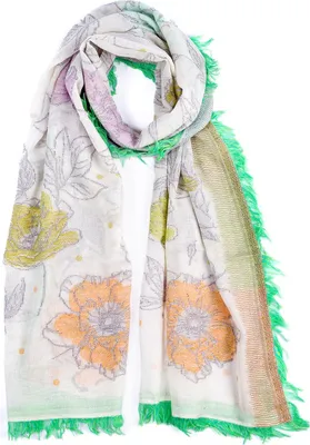 Produktbild von Weicher Damen-Jacquard-Boho-Schal von Passigatti