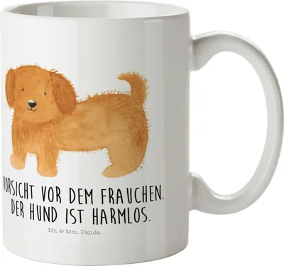 Produktbild von Mr. & Mrs. Panda Plastikbecher Hund Flauschig - Weiß - Geschenk, Kindertasse, Pott, Kinderbecher, Haferl, Frauchen, Hundeliebe, Hunderasse, Trinklernbecher, Witzig, Hunde