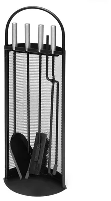 Produktbild von Kaminbesteck Albert, 4-teilig, schwarz, Edelstahlgriffe, 66 cm