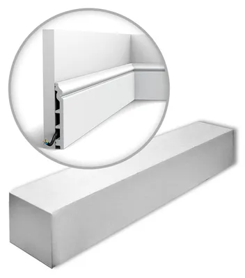 Immagine prodotto di Modanature per pavimenti Orac Decor LUXXUS SX118-RAL9003-box 1 cartone con 14 modanature decorative 28 m
