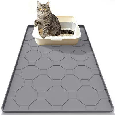 Obrázok produktu pre Omgoods – Veľká silikónová podložka pod mačaciu toaletu, 96 x 66 cm