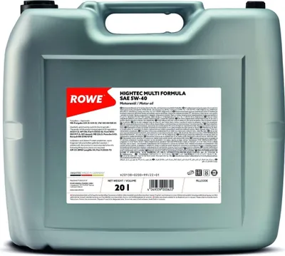 Produktbild von ROWE HIGHTEC MULTI FORMULA für 5W-40 20 Liter Motoröl Motorenöl HC Synthese 505 00 505 01 229.31 229.51 A40 226.5 RN0700 RN0710 DEXOS 2 502 00 Öl