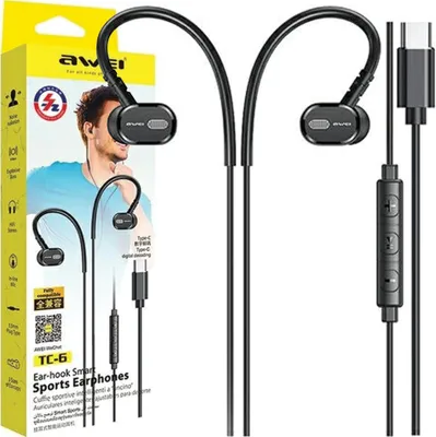 Produktbild von Awei Stereo-Kopfhörer Tc-6 Usb-C Schwarz/Schwarz