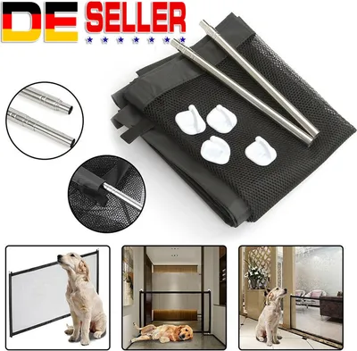 Produktbild von Hunde Türschutzgitter 180 x 72 cm, Hundebarrieren, Treppenschutzgitter Ohne Bohren Hundeschutzgitter, Hunde Absperrgitter für Hunde Katzen