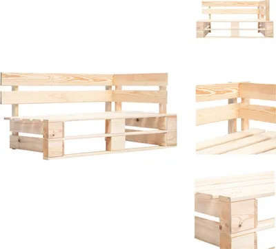 Produktbild von vidaXL Outdoor-Eckbank Paletten Holz - Gartenbänke